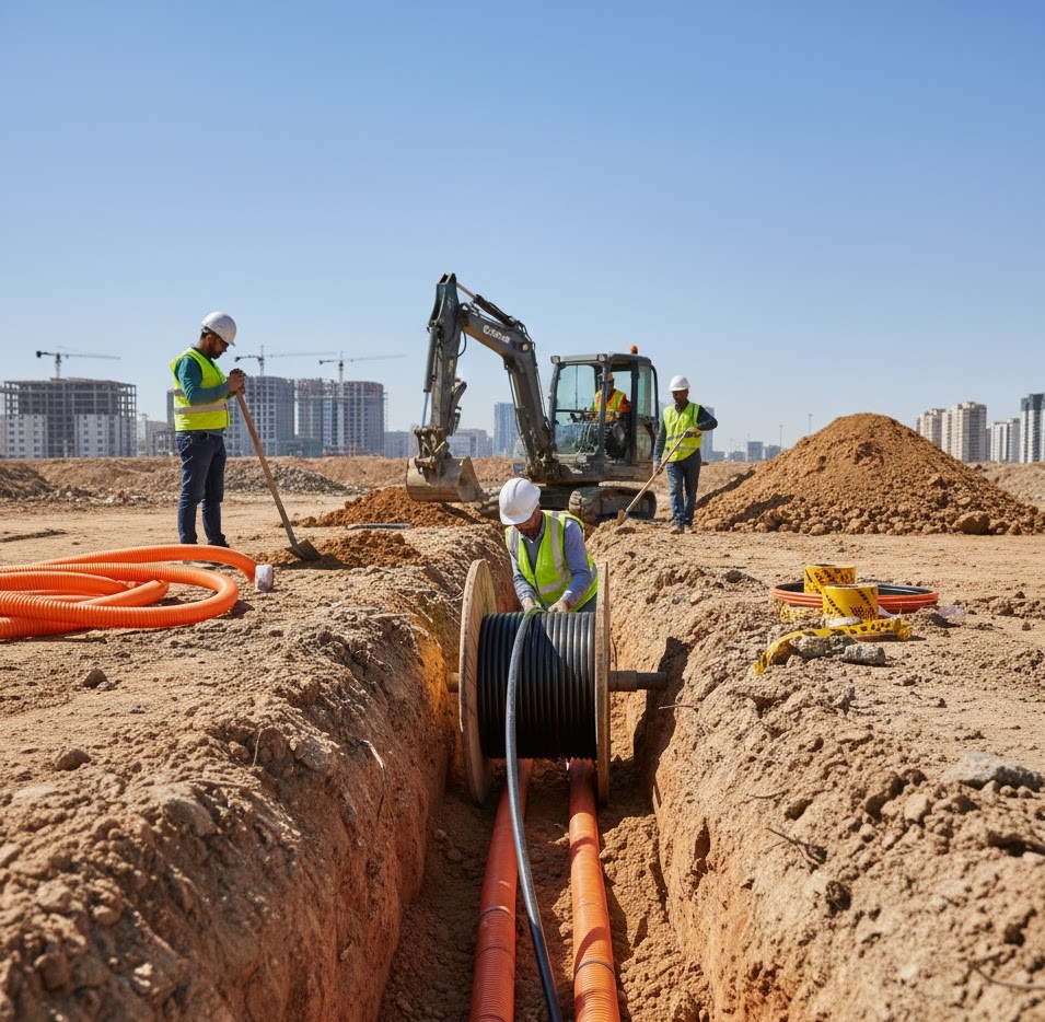 Génie civil Fibre optique